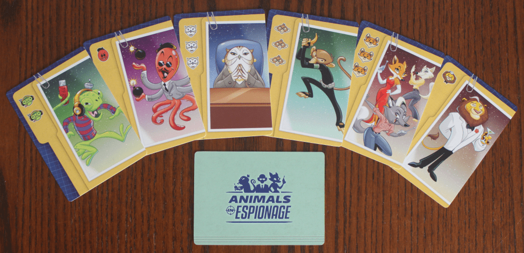 Various intel cards from Animals in Espionage